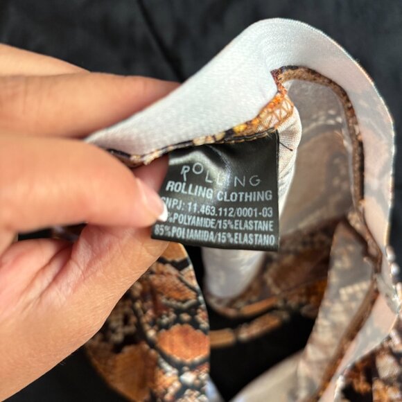 NWOT Rolling Alpha High Waisted Hot Pants - Reptile, Size S - Picture 3 of 8